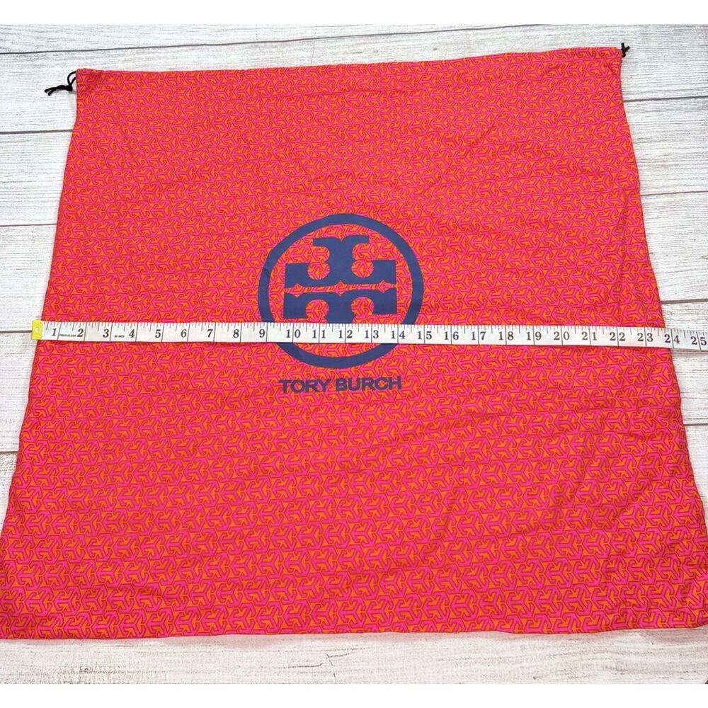 Tory Burch Large Logo Print XL DUST BAG Pink Orange - Picture 3 of 5